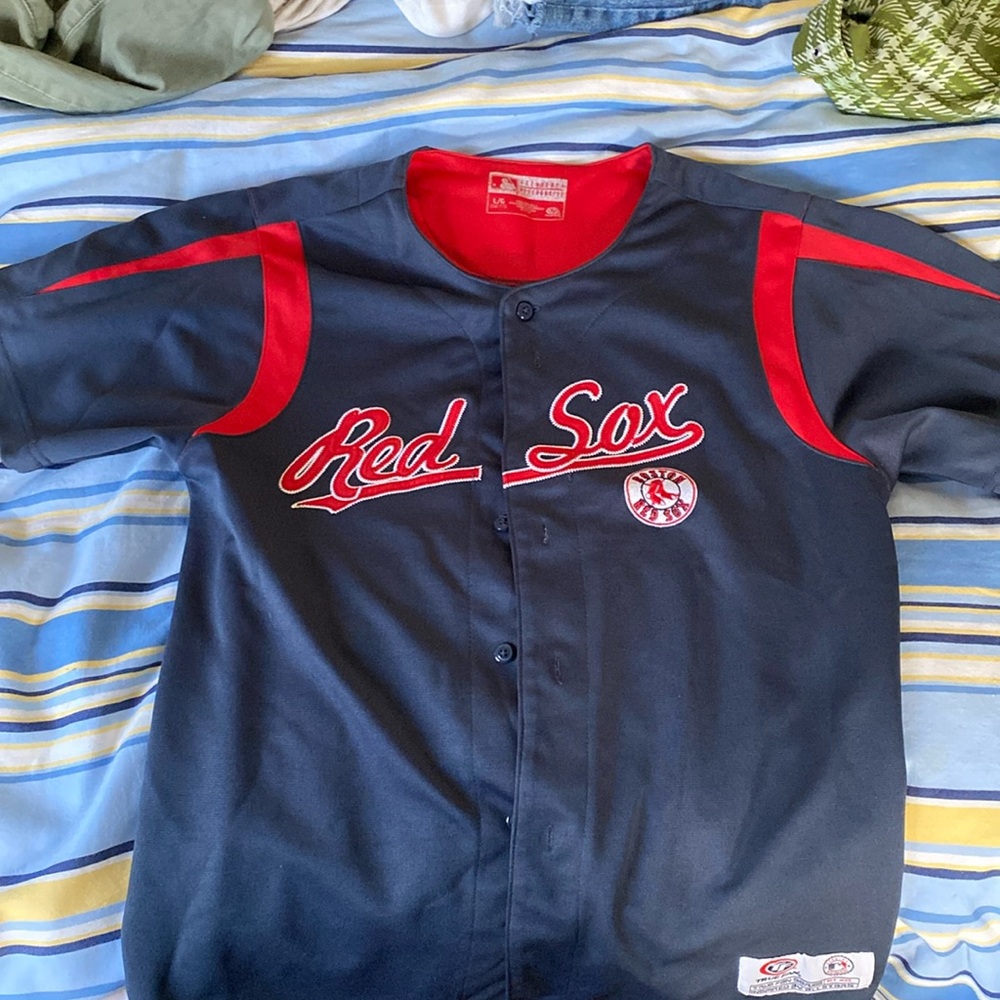 Boys Lg Red Sox baseball shirt